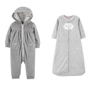 CARTERS BABY COVERALL AND SLEEP BAG